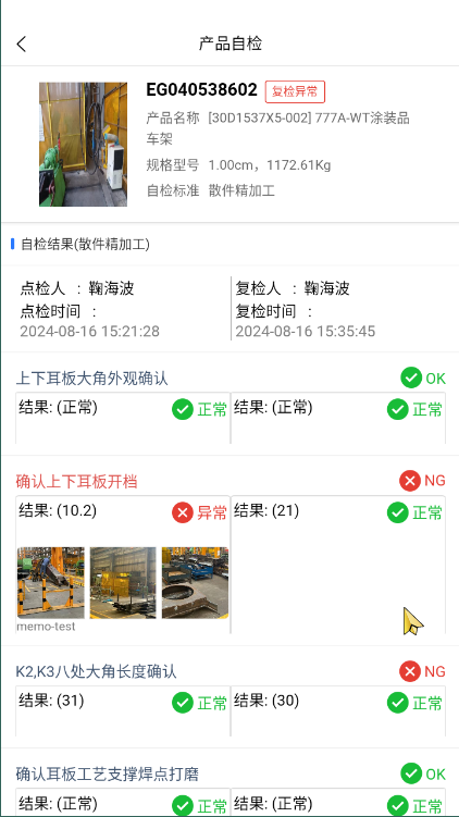 复检结果预览